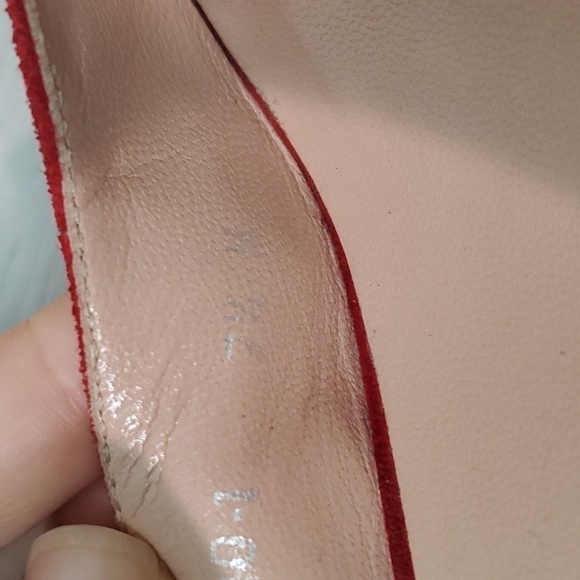 Stuart Weitzman Womens Ankle Suede Slingback Wedge Sandals shoes sz 7.5M - Picture 12 of 13